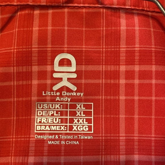 Little Donkey Andy plaid stretch button down shirt XL - Picture 4 of 5